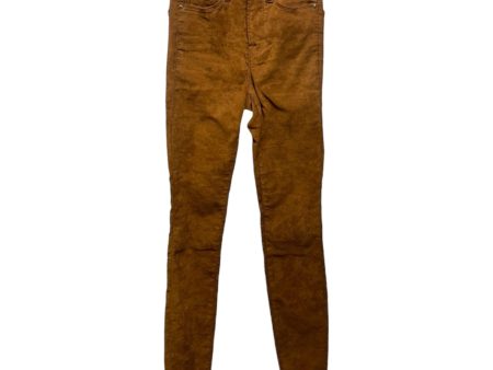 Good Waist Faux Suede Jeans By Good American In Tobacco, Size: 2 For Cheap