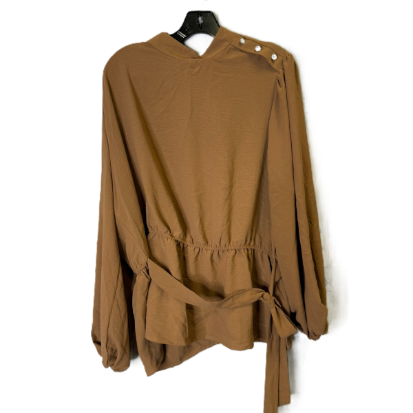 Top Long Sleeve By Clothes Mentor In Brown, Size: 3x Supply