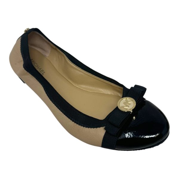 Dixie Leather Ballet Flats By Michael By Michael Kors In Black & Brown, Size: 7.5 For Cheap