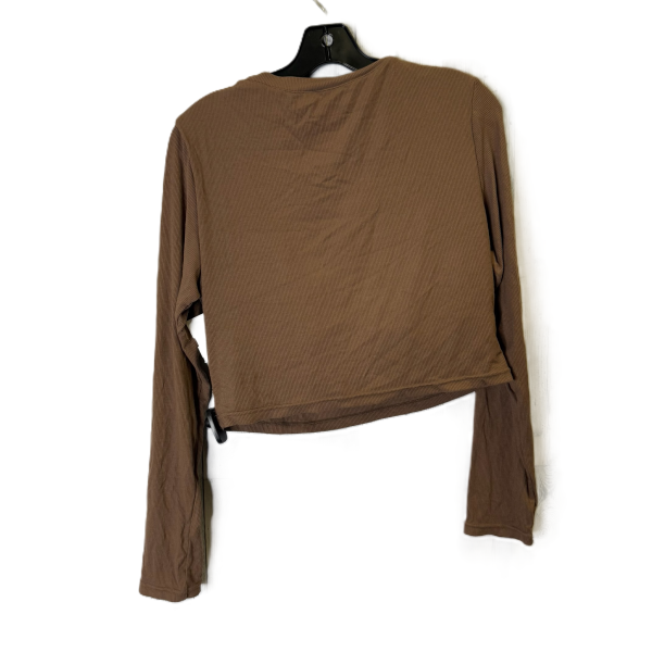 Top Long Sleeve Basic By Clothes Mentor In Brown, Size: 3x For Cheap