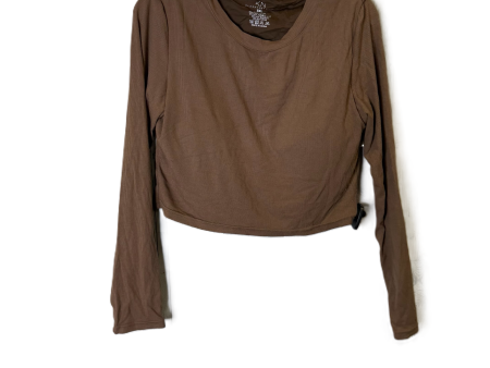 Top Long Sleeve Basic By Clothes Mentor In Brown, Size: 3x For Cheap