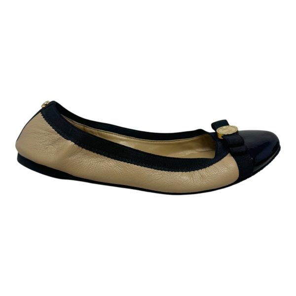 Dixie Leather Ballet Flats By Michael By Michael Kors In Black & Brown, Size: 7.5 For Cheap