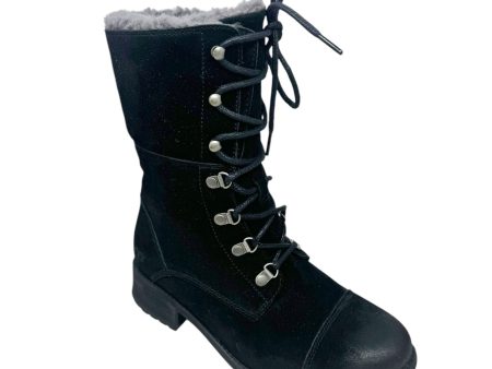 Gradin Sherpa Lined Biker Boots Designer By Ugg In Black, Size: 8 For Cheap