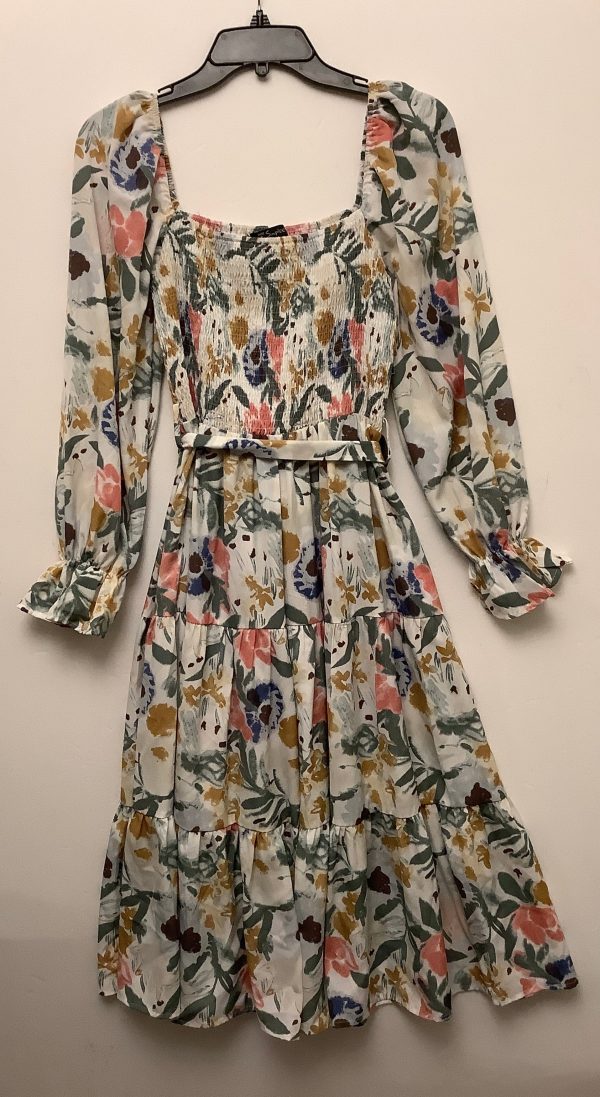 Dress Casual Midi By Clothes Mentor In Floral Print, Size: M For Sale