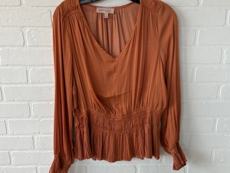 Top Long Sleeve By Philosophy In Orange, Size: M on Sale