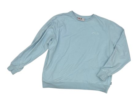 Athletic Sweatshirt Crewneck By Fila In Blue, Size:Xxl Online Sale