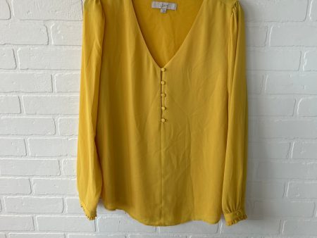 Top Long Sleeve By Loft In Yellow, Size: L Supply