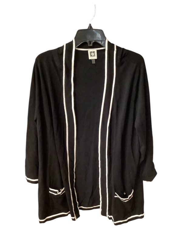 Sweater Cardigan By Anne Klein In Black, Size: 2x Online now