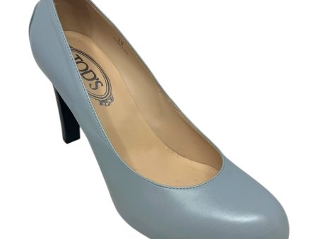 Leather Pumps Luxury Designer By Tods In Blue, Size: US 9 IT 39 Supply