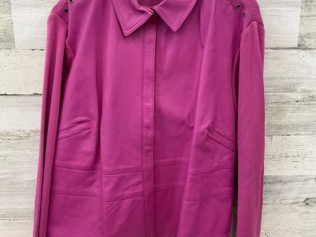 Jacket Moto By Clothes Mentor In Pink, Size: 3x Hot on Sale