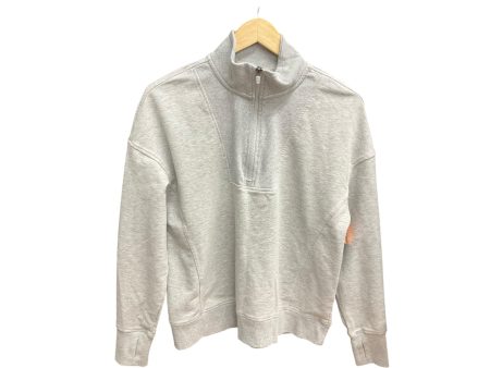 Athletic Top Long Sleeve Collar By Rbx In Grey, Size: M Online Sale