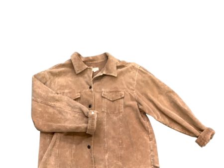 Jacket Shirt By Pol In Brown, Size: 2x Online Sale