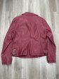 Jacket Moto By Max Studio In Maroon, Size: L Hot on Sale