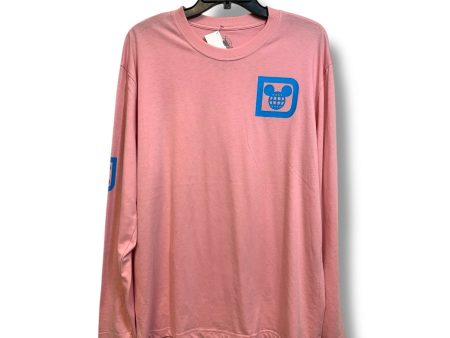 Top Long Sleeve Basic By Cme In Pink, Size: L on Sale