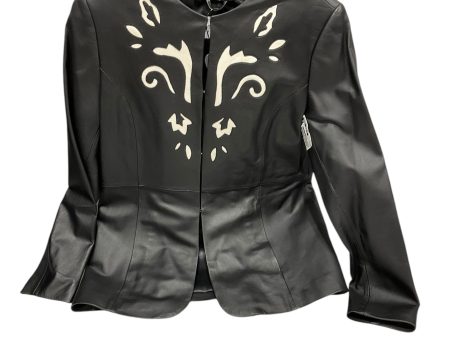 Jacket Leather By Pamela Mccoy In Black & White, Size: S For Cheap