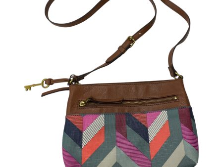 Handbag By Fossil In Brown & Green, Size:Medium Sale