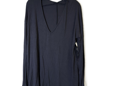 Top Long Sleeve Basic By Double Zero In Blue, Size: 1x Discount