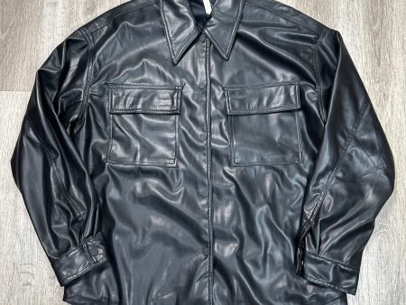 Jacket Shirt By Fabletics In Black, Size: S For Discount