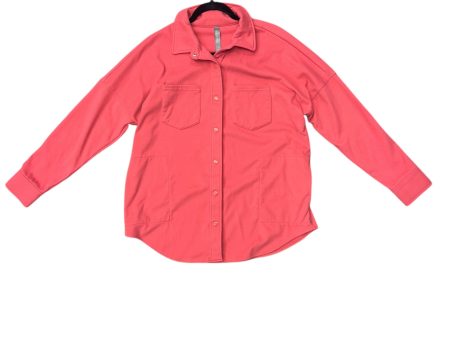 Jacket Shirt By Mondetta In Coral, Size: L For Discount