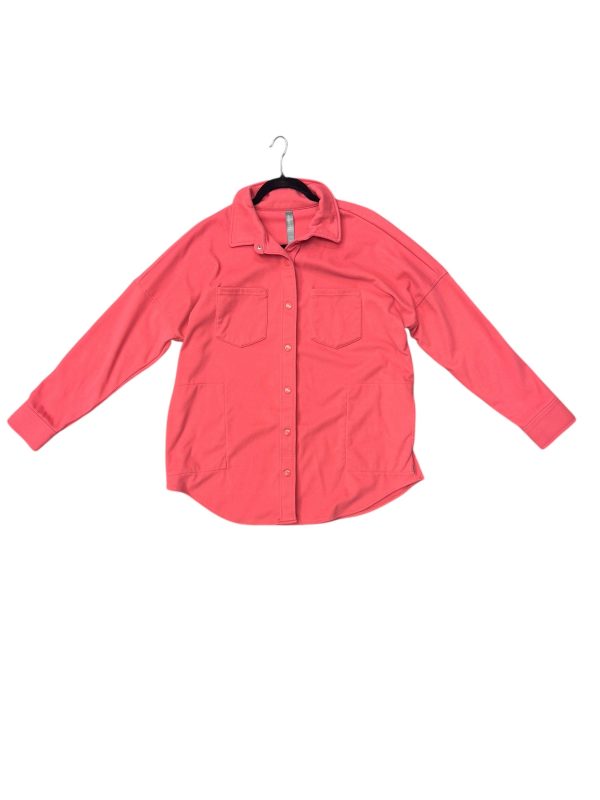 Jacket Shirt By Mondetta In Coral, Size: L For Discount