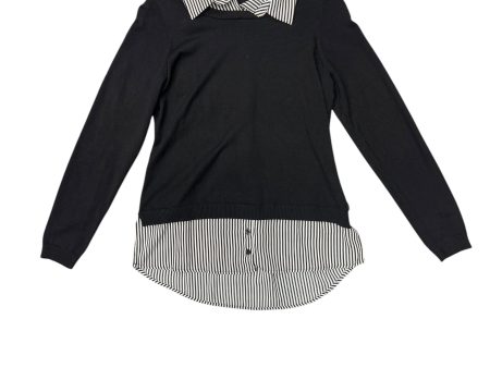 Blouse Long Sleeve By Adrianna Papell In Black & White, Size: M For Discount