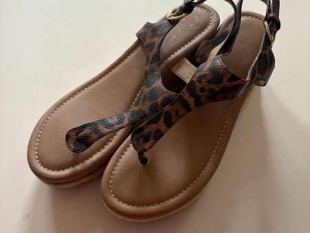 Shoes Heels Block By Cato In Animal Print, Size: 10 For Sale