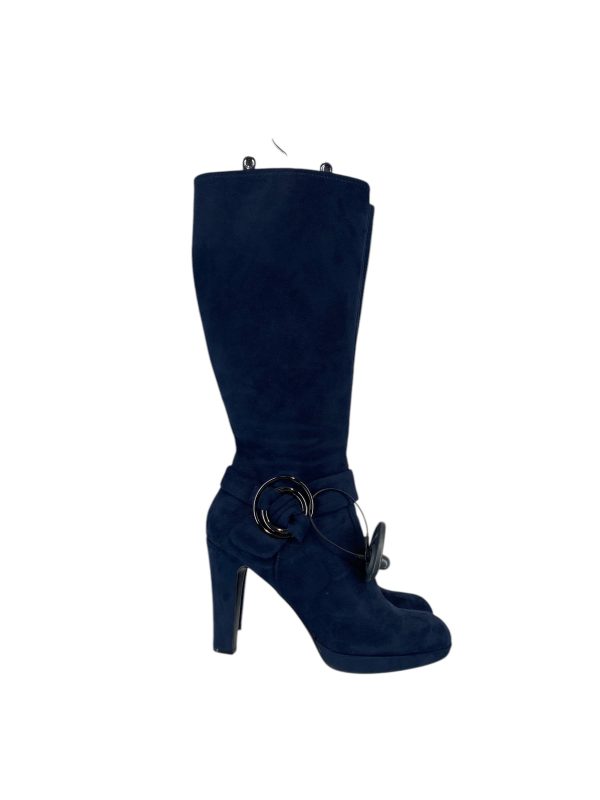 Boots Knee Heels By Impo In Navy, Size: 8 Sale