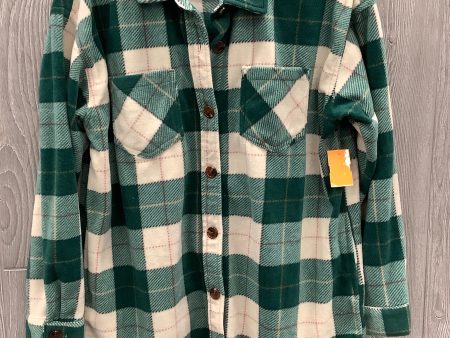 Jacket Fleece By Maurices In Plaid Pattern, Size: L Cheap