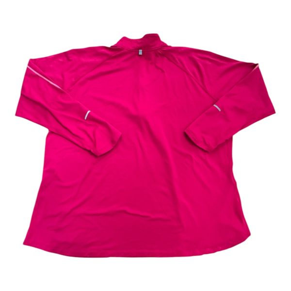 Athletic Top Long Sleeve Collar By Nike In Pink, Size: 3x Cheap