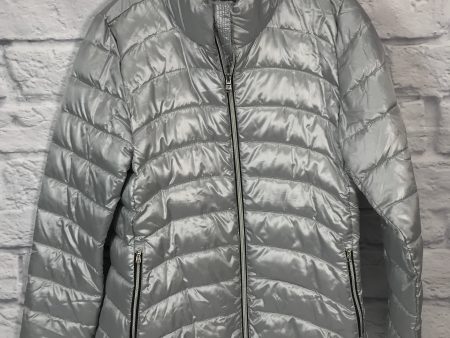 Jacket Puffer & Quilted By Gap In Silver, Size: M Online Sale