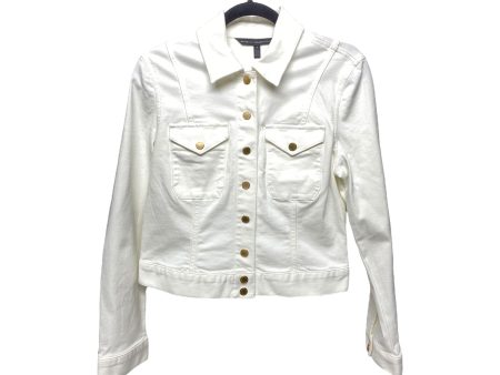 Jacket Denim By White House Black Market In White, Size: 6 Online Sale