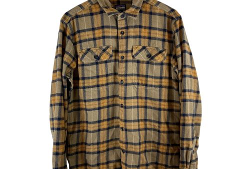 Top Long Sleeve Designer By Patagonia In Plaid Pattern, Size: M For Cheap