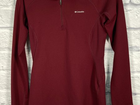 Athletic Top Long Sleeve Collar By Columbia In Red, Size: Xs For Cheap