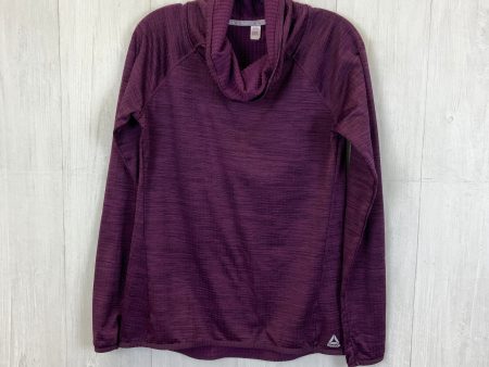 Athletic Top Long Sleeve Collar By Reebok In Purple, Size: M For Sale