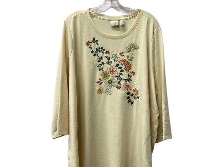 Top Ls By Logo In Cream, Size:3X Hot on Sale