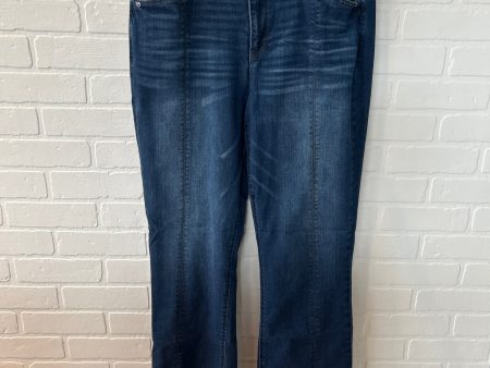 Jeans Boot Cut By Wit & Wisdom In Blue Denim, Size: 14 For Cheap