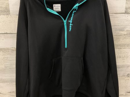 Athletic Top Long Sleeve Collar By Champion In Black, Size: Xxl on Sale