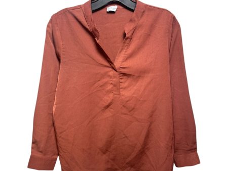 Top Long Sleeve By Petite Assembly In Brown, Size: Xxsp Online