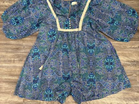 Romper By Anthropologie In Blue & Purple, Size: Xl Supply