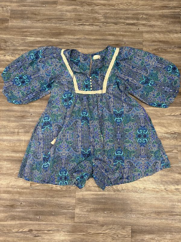 Romper By Anthropologie In Blue & Purple, Size: Xl Supply