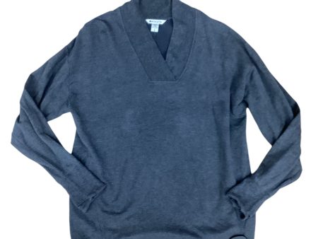 Athletic Top Long Sleeve Collar By Athleta In Grey, Size: L Fashion