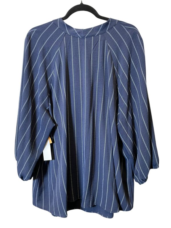 Top 3 4 Sleeve By Clothes Mentor In Striped Pattern, Size: 3x Online now