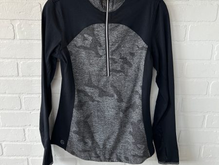 Athletic Top Long Sleeve Collar By Clothes Mentor In Black & Grey, Size: Xs Online Hot Sale