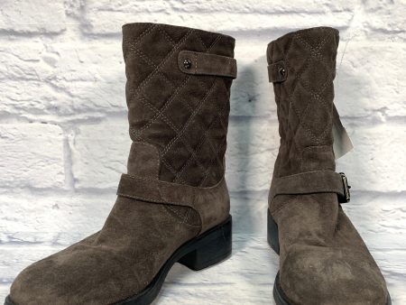 Boots Mid-calf Heels By Aquatalia In Taupe, Size: 7 Online now