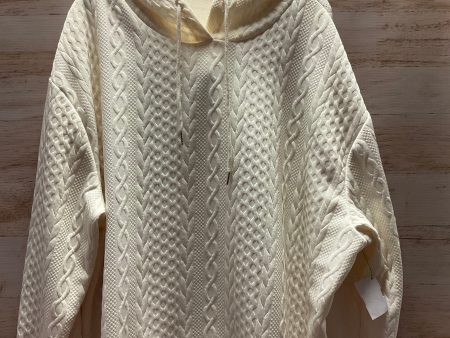 Sweatshirt Hoodie By Clothes Mentor In Cream Fashion