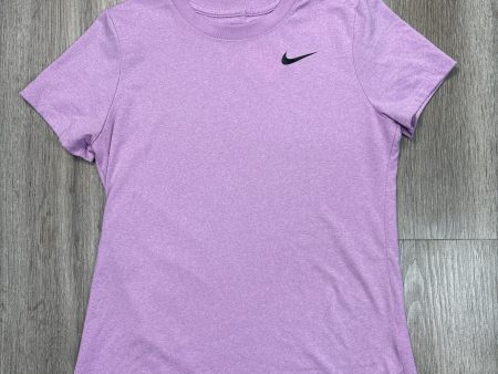 Athletic Top Short Sleeve By Nike Apparel In Pink, Size: M Sale