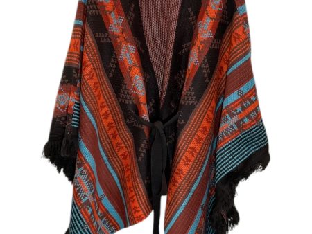 Shawl By Clothes Mentor In Brown & Orange, Size: Xl Online