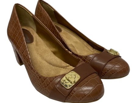 SHOES HEELS BLOCK by GIANI BERNINI In BROWN, Size: 7.5 For Cheap