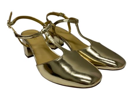 Shoes Heels Block By J. Crew In Gold, Size:8 For Discount