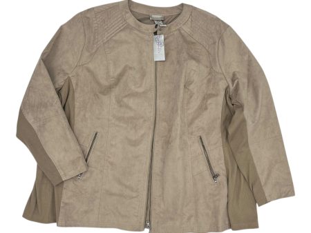 Jacket Other By Catherines In Tan, Size:4X Hot on Sale